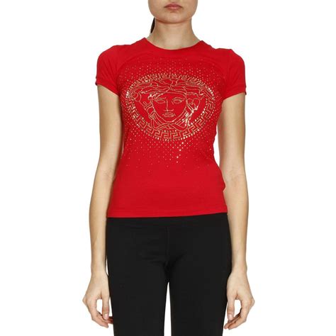 versace new red tshirt|versace t shirt women.